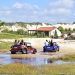 O passeio de buggy iniciou na área urbana, no Aquário de Natal, que fica no bairro de Redinha