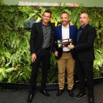 Peterson Prado, da Avipam, entre Alexandre Pinto e Renato Kiste, da Shift
