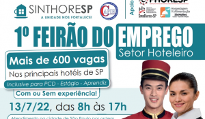 São Paulo recebe Feirão de Emprego do Setor Hoteleiro no dia 13 de julho
