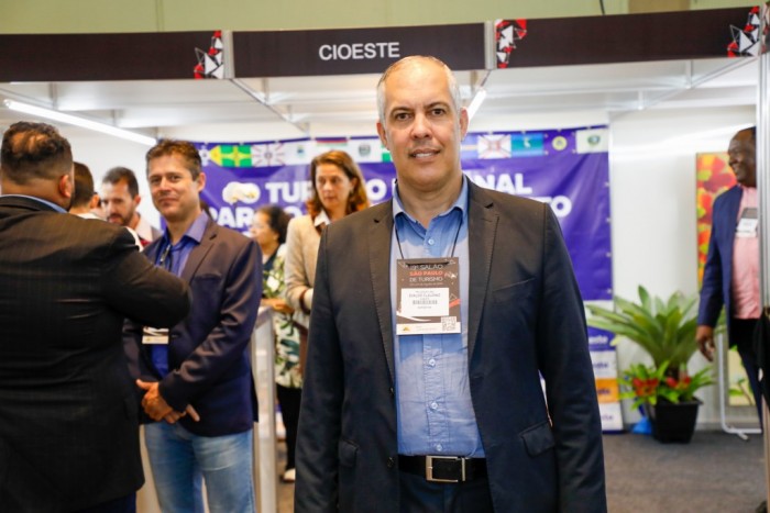 Com estande próprio, CiOeste participa do 19° Salão São Paulo de Turismo 1 Evaldo Almeida, coordenador do GT de Turismo do Consórcio Intermunicipal da Região Oeste Metropolitana de São Paulo (CiOeste) (Foto: Eric Ribeiro)