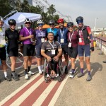 Ciclistas presentes no evento