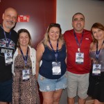Alexandre Fernandes, Claudia Tavares e Marília Pieri, da Kronner Viagens, com Daniel Issa e Maria Vilani, da Cia Tour