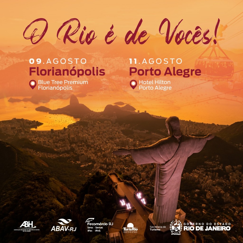 Arte divulgação O Rio é de Vocês _Floripa e Porto Alegre