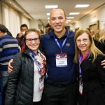 Louise Veronezzi e Marcia Regina, da Family Tour Viagens, com Reynaldo Santos, da CVC Corp Louise Veronezzi e Marcia Regina, da Family Tour Viagens, com Reynaldo Santos, da CVC Corp