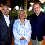Eduardo Barbosa, diretor da Flot Viagens (à direita) com Marcin Sokolowski e Dorota Zadrozna da Organização de Turismo da Polônia