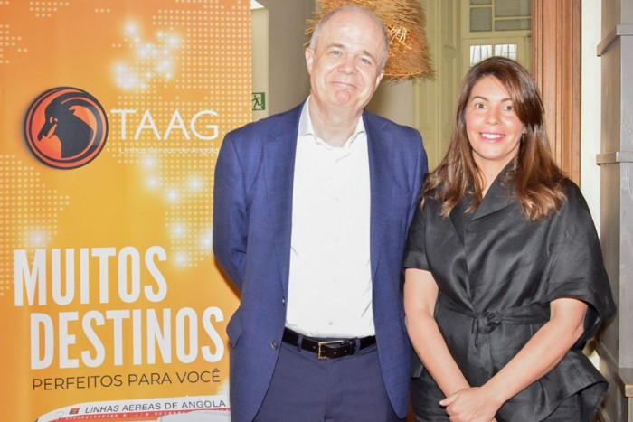 TAAG Airlines anuncia quinta frequência entre Luanda e São Paulo 1 Eduardo Sória, CEO e Lisa Mota-Pinto McNally Chief Commercial Officer (CCO) da TAAG Airlines (Foto: Ana Azevedo/M&E)