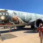 Expresso para Hogwarts está adesivado no avião Expresso para Hogwarts está adesivado no avião