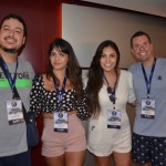 Felipe de Mello, da Sala de Embarque, Tatiane Marins, da Oliba Viagens, Camila Lima, da Silvestron Turismo e Renato Silva, da Upper Trip