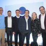 Leonardo Mignani, da TP Air, Raphael de Lucca, da Copa, Carlos Barbosa, da Vitrine Global, Tomas Perez, do Grupo Teresa Perez, Cristiane Cortizo, da Copa, e Alexandre Mesquita, do Turismo de Portugal