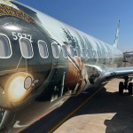 Mais um ângulo da nova aeronave temática