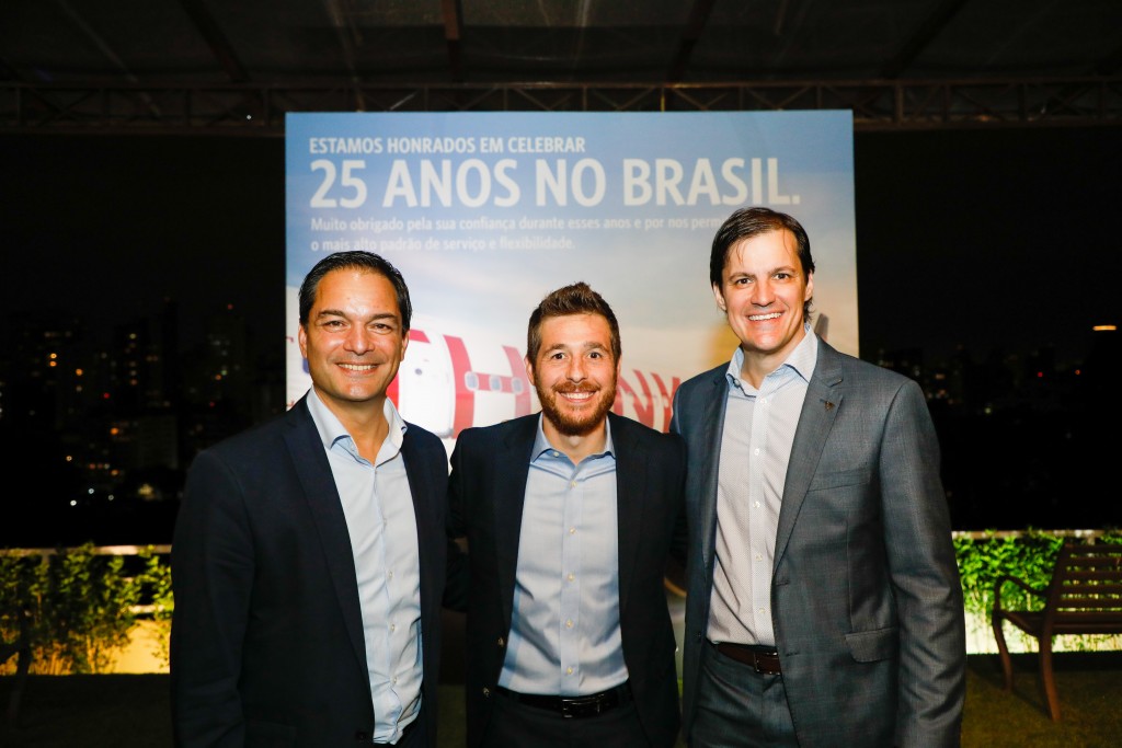 Rodrigo Bertola, diretor Sulamerica, Danilo Barbizan, gerente Brasil, e Luciano Macagno, diretor comercial da América Latina, Sul da Flórida e Caribe