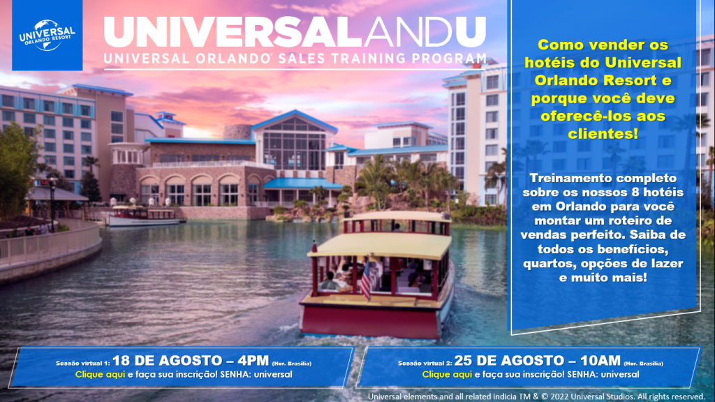 Universal realiza webinars sobre as vantagens de vender os hotéis da Universal unnamed