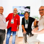 Adriano Gomes, da 4Go Travel, Luis Castro, da Bahiatursa, Mena Mota e MArcus Mota, da GROU Turismo