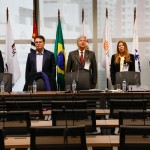 Autoridades durante a abertura do evento Agenda Brasil, na Fecomercio, em SP