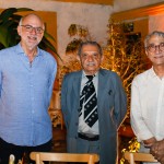 Carlos Periquito, da ABIH-PE, Luíz Felipe Moura, presidente da Abrajet, e Paulo Menezes, vice-presidente do Recife CVB