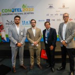 Daniel Pereira, da Equipotel, Milton Vasconcelos, do Conotel, Armando Ferreira, presidente da ABIH-MA, e Claudio Della Nina, da RX