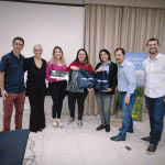Eduardo Genekian, da Cruise America/Cruise Canada; Sandra Passetto, Sales Representative - Brazil; Anna Carollina Tramontini, da Vida Brasil Turismo; Clara Bittencourt e Mara Morais, da MM Turismo; Giancarlo Takegawa, da Air Canada; e Caio Serigati, da Personal Brasil Tour Operator