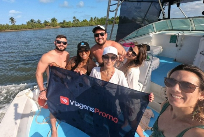 ViagensPromo capacita mais de 100 agentes de viagens em três famtours pelo Brasil Agentes de viagens no hotel Transamerica Comandatuba (Foto: divulgação)
