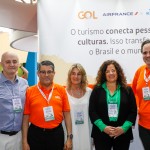 MAnoel Sjober, da Aymara Turismo, Luiz Teixeira, da Gol, Claudia Yanzon e Nora, de Mendoza, com Eduardo Bernardes, da Gol