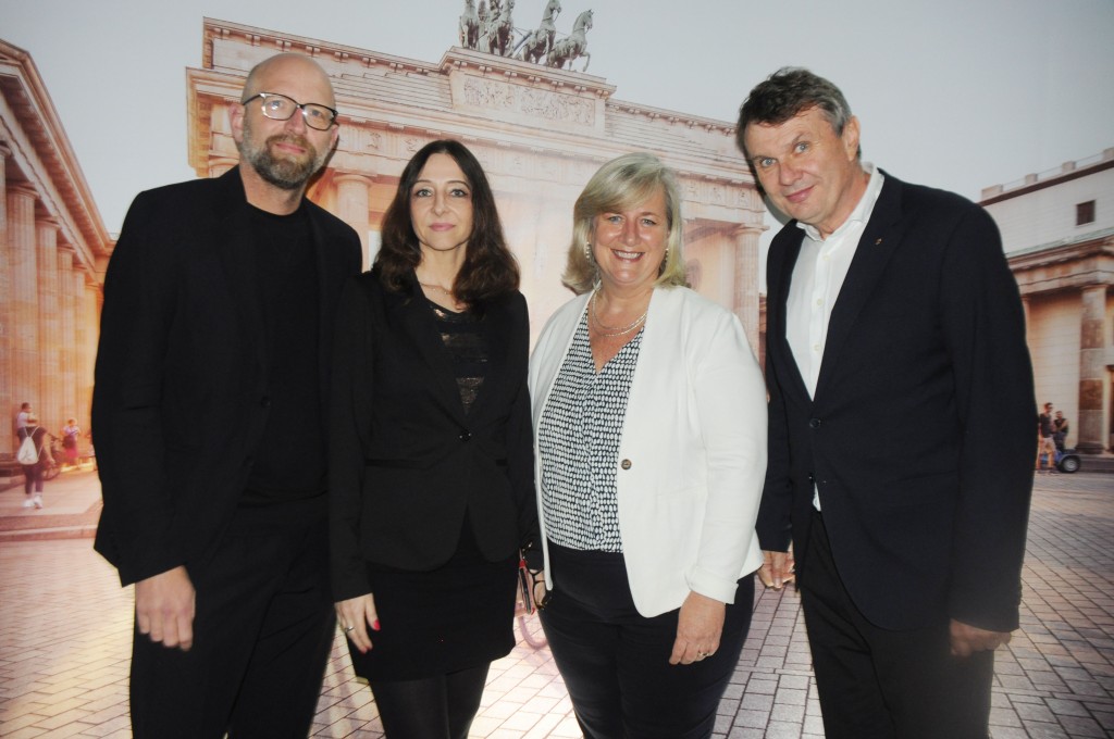 Moritz van Dülmen, de Berlin, Martina Hackelberg, Cônsul Geral da Alemanha em São Paulo, Annette Taeuber, da Lufthansa, e Burkhard, do visitBerlin