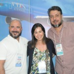 Murilo Cassino e Carla Marin, da ITA Airways, com Paulo Pimentel, da Hurb