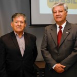 Nan Souza, da Brasil C&VB, e Márcio Santiago, presidente da Federação de CVBs