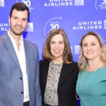 Rubens Schwartzmann, do Costa Brava, com Doreen Burse e Cátia Schick, da United Airlines