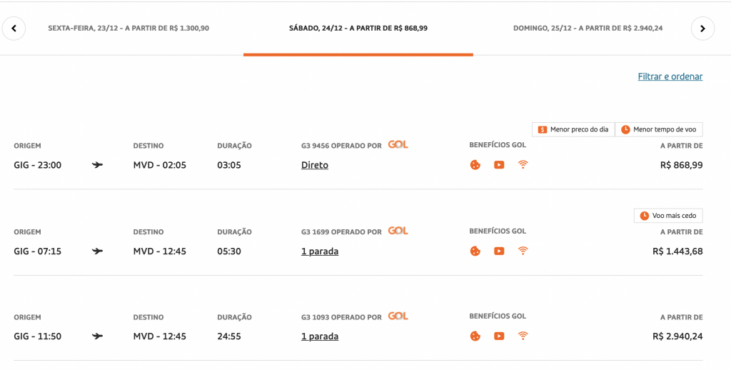Gol vai retomar voos entre Rio de Janeiro e Montevidéu Screen Shot 2022-09-19 at 21.52.27