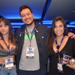 Tatiane Marins, da Oliba Viagens, Fillipe de Mello, da Sala de Embarque e Camila Lima, da Silvestron Turismo