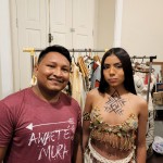 Tuniel Mura, estilista, e Layane José, modelo