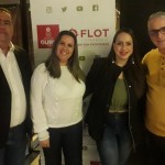 Viviane e Aline Costa, ambas da Iaorama Turismo (SP), entre Guilherme Campos e Abel Ferreira, da Flot Viviane e Aline Costa, ambas da Iaorama Turismo (SP), entre Guilherme Campos e Abel Ferreira, da Flot