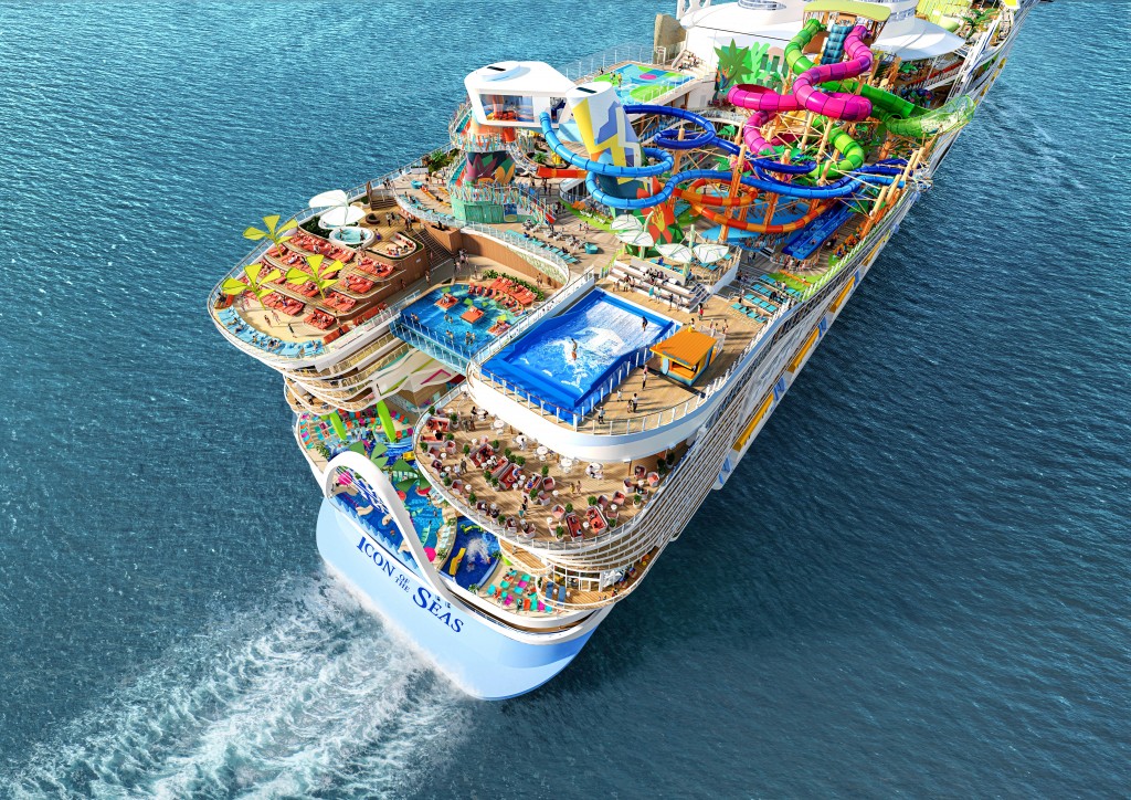 Royal Caribbean abre reservas para o Icon of the Seas, que estreia em 2024 1 1666094917_RCI-IC-Aerial-Angle-Aft-Day-CGI03-RET-LR