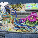 1666103778 RCI IC Thrill Island Aerial CGI37 Crop RET LR Royal Caribbean apresenta o Icon of the Seas, futuro maior navio de cruzeiros do mundo; fotos