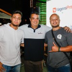 Adriano Castilho, da Castilho Viagens, Eduardo Barbosa, da ViagensPromo, e Willian Silva, da Viagens Fora do Papel