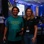 Adriano Pereira, da UNAV, e Jacqueline Conrado, da United