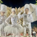 Animadores da festa da Chandon no parque Hot Beach