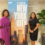 Danielle Roman, da Interamerican, e Ixzchel Salgado, diretora da NYC Company para América Latina