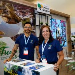Elias Silva e Simone Lara, da secretaria de turismo do Mato Grosso