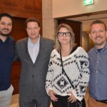 Francisco Araujo e Reinaldo Ramos, da Trend, junto com Sonia Cantino, da Nix Travel e Alexandre Ramos, da CVC Corp