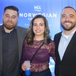 Gustavo Benetti, Ludmila Vieira e Pedro Romio, da NCL