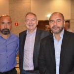 Marco Delarmino e Enivaldo Carlin, da DLS Turismo e Marcello Restivo, da Tivolitur