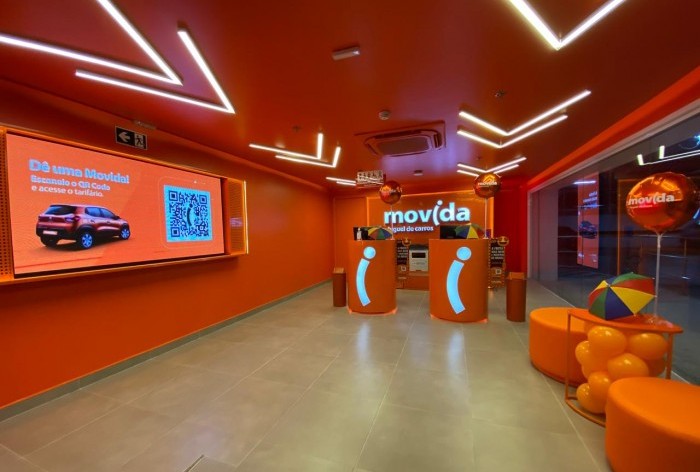 Interior da nova loja da Movida em Olinda (Foto: Movida/divulgação)