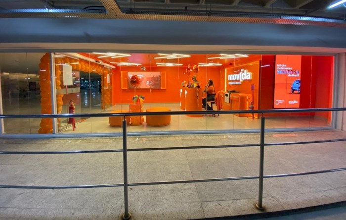 Fachada da nova loja da Movida no Shopping Olinda (Foto: Movida/divulgação)