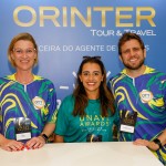 Raquel e Eduardo Vansan, da Orinter, e Ju Giovanini, da VS Viagens