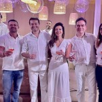Representantes do Grupo Ferrasa, Chandon e Businessland durante a festa de lançamento das Cabanas by Chandon