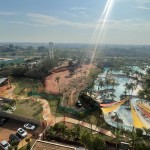 Vista do Hot Beach Resort para a área que entrará em expansão do parque Hot Beach