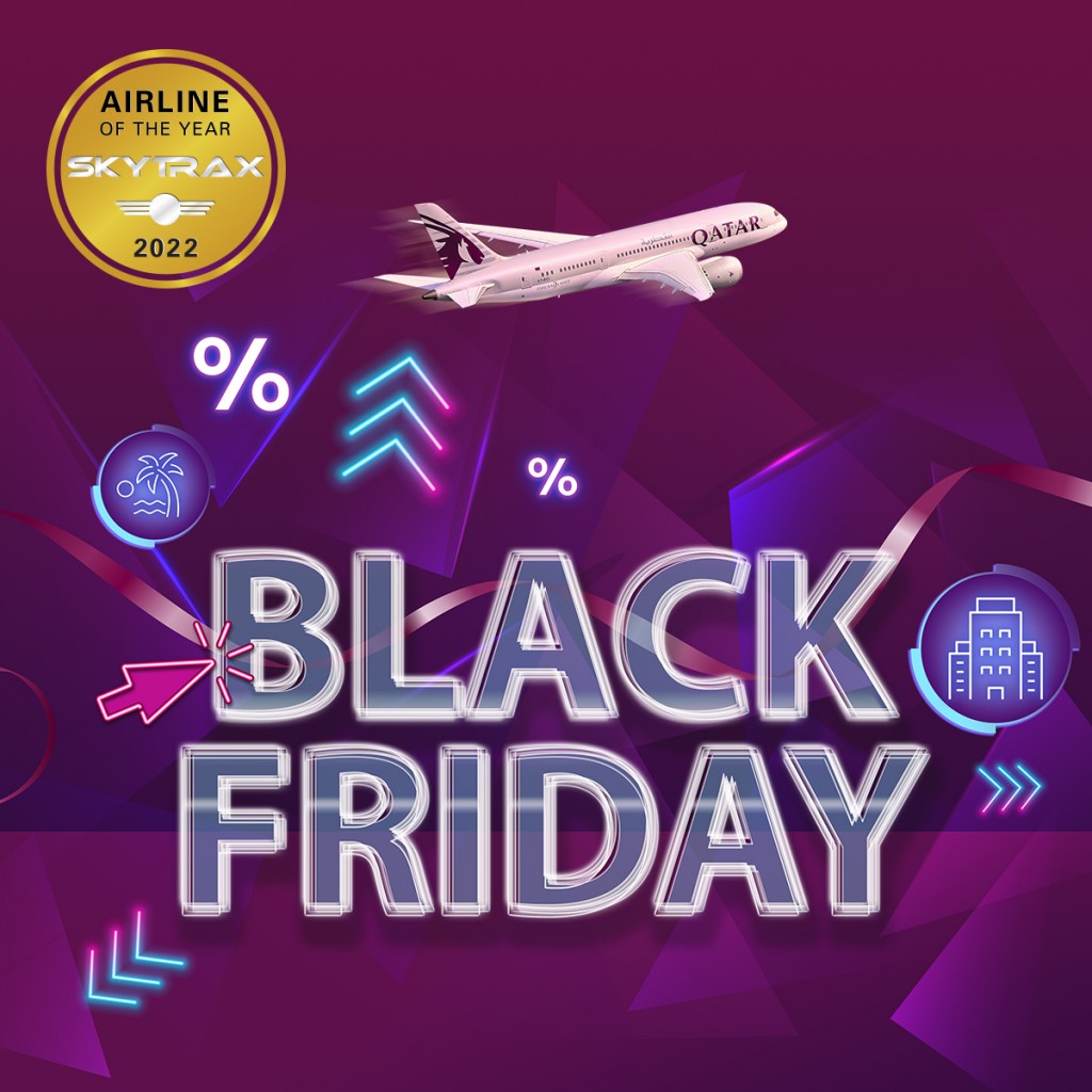 Qatar Airways lança campanha de Black Friday com descontos em passagens