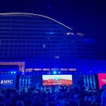 A cerimônia de batismo do MSC World Europa aconteceu no porto Grand Cruise Terminal, em Doha