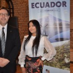 Marco Larrea, cônsul geral do Equador em São Paulo e Evelyn Carrillo, da Grayline