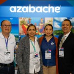 Daniel Susunaga, do Azabache, Ana Hernandez e Laura Muños, da Trota Tourism, e Roberto Silva, da Sanchat Tour